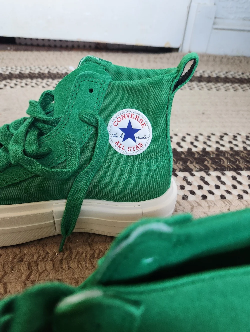 Converse Green High-Top Platform Sneakers